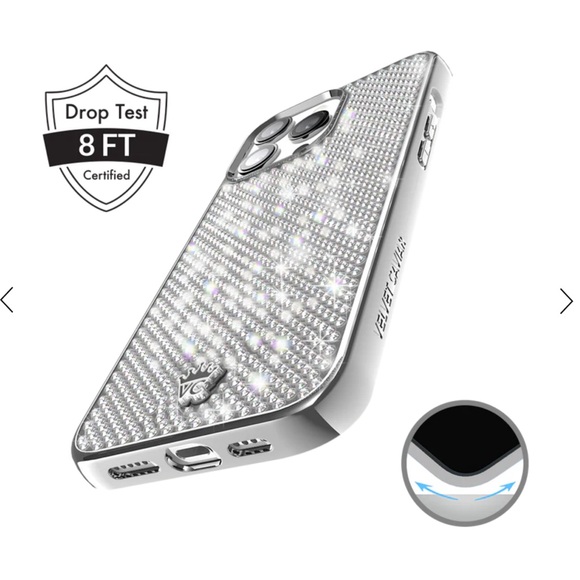 Silver Rhinestone iPhone Case - Picture 5 of 7